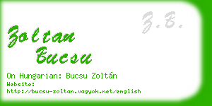 zoltan bucsu business card